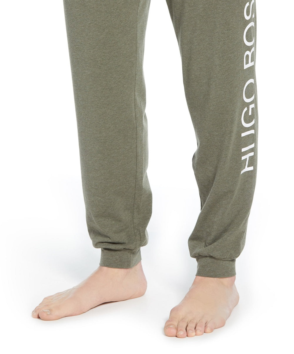 Calça de moletom masculina Hugo Boss Comfy Cozy, verde, tamanho MÉDIO
