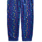 Calça de dormir jogger de veludo com estampa de coração da Max &amp; Olivia Little &amp; Big Girl, tamanho P, azul