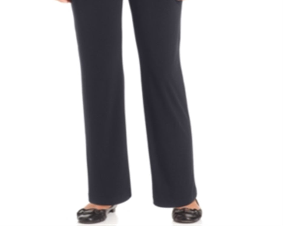 Calça feminina reta, coleção NY, azul, tamanho 31