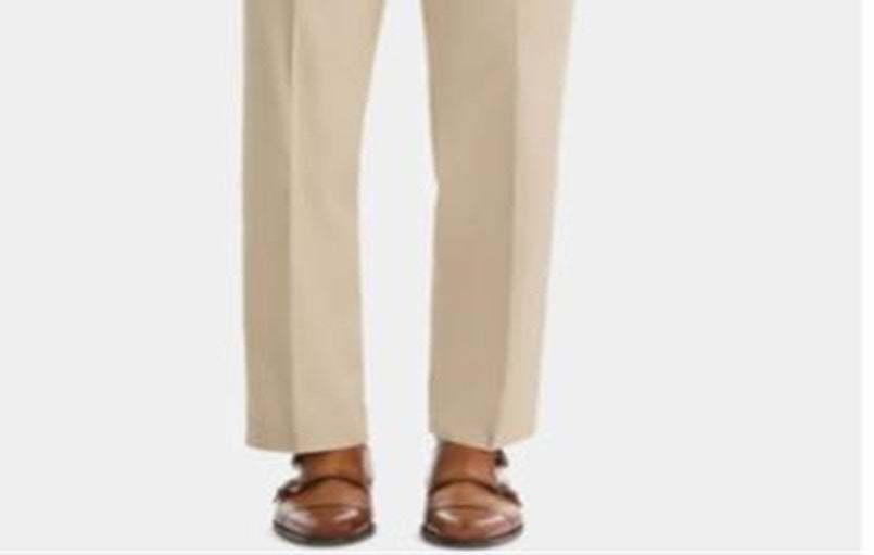 Terno Ralph Lauren Masculino em Algodão Bege Sólido, Calça Separada, Marrom, Tamanho 46 X 32