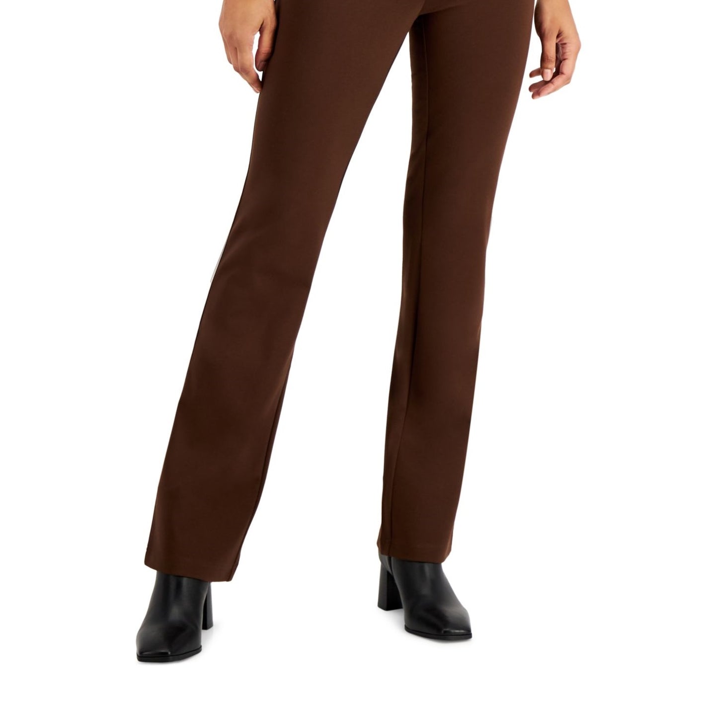 Calça Bootcut Feminina Style &amp; Co Comfort Waist Marrom Tamanho Petite M