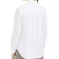 Camisa feminina Charter Club Petite com botões frontais e pérolas sintéticas, tamanho pequeno, branca