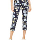 Calça Capri Feminina Charter Club com Estampa Floral e Controle de Barriga Azul Tamanho 12