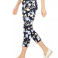 Calça Capri Feminina Charter Club com Estampa Floral e Controle de Barriga Azul Tamanho 12