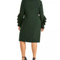 Vestido tubinho com babados plus size da Rachel Rachel Roy, tamanho 14W, verde, moderno, feminino
