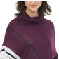 Calvin Klein Poncho Suéter Listrado Feminino Roxo Tamanho P