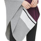 Calvin Klein Poncho Suéter Listrado Feminino Roxo Tamanho P