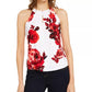 INC International Concepts Top curto feminino com decote em V, branco, tamanho P