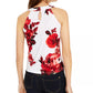INC International Concepts Top curto feminino com decote em V, branco, tamanho P