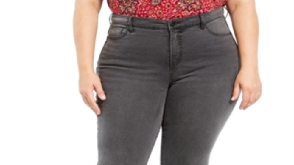 Jeans feminino Plus Power Sculpt Bootcut da Style &amp; Co, preto, tamanho 14W