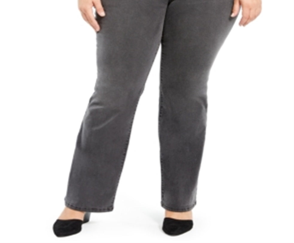 Jeans feminino Plus Power Sculpt Bootcut da Style &amp; Co, preto, tamanho 14W