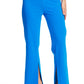Calça feminina Vince Camuto com fenda lateral e ponte em malha azul, tamanho 12