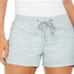 Shorts femininos estilo &amp; co com cós de malha PoPetite Lin, azul, tamanho pequeno S