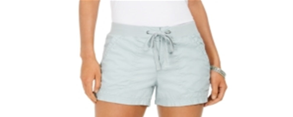 Shorts femininos estilo &amp; co com cós de malha PoPetite Lin, azul, tamanho pequeno S