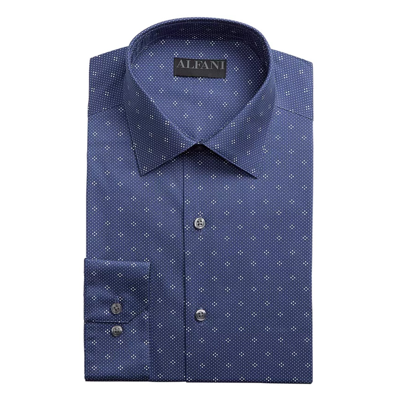 Camisa social masculina Alfani Slim Fit Performance Stretch Easy Care, azul, tamanho L 16-16/5