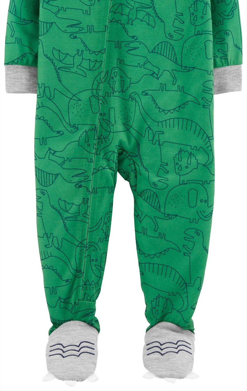 Pijama estampado de dinossauro Carter's Baby Boy, 1 peça, verde, tamanho 18 meses