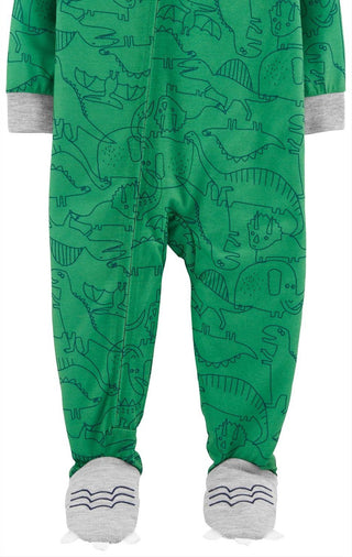 Pijama estampado de dinossauro Carter's Baby Boy, 1 peça, verde, tamanho 18 meses