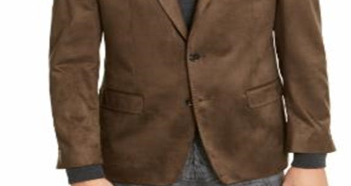 Ralph Lauren Masculino Classic Fit Faux Suede Sport Coat Verde Tamanho 46R