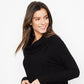 Blusa de amamentação feminina A Pea In The Pod, malha canelada, gola alta, cinza, tamanho pequeno