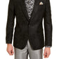 Jaqueta Masculina Slim-Fit Tallia Laranja Preta Texturizada Tonal Starburst Tamanho 44