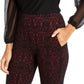 Calça skinny cropped feminina Thalia Sodi estampada vermelha tamanho pequeno