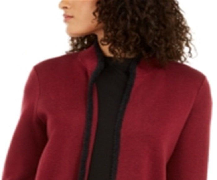 Cardigan Alfani Feminino com Acabamento de Cílios Vermelho Tamanho Pequeno
