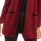 Cardigan Alfani Feminino com Acabamento de Cílios Vermelho Tamanho Pequeno