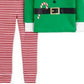 Conjunto de pijama unissex Carter's para crianças com estampa de elfo e calças de dormir, verde, tamanho 18 meses