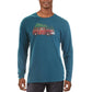Camiseta masculina Club Room Woodie Wagon para festa de fim de ano, azul, tamanho pequeno