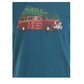 Camiseta masculina Club Room Woodie Wagon para festa de fim de ano, azul, tamanho pequeno