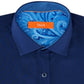 Camisa social masculina Tallia com gola estampada, azul, tamanho 32-33