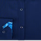 Camisa social masculina Tallia com gola estampada, azul, tamanho 32-33