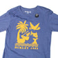 Camiseta Hurley Masculina Manga Curta Estampada Azul Tamanho P