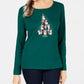 Blusa Karen Scott Feminina Estampa Pinguim Verde Tamanho Médio