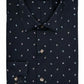 Camisa social masculina Bar III Slim Fit com estampa floral elástica, preta, tamanho 17 1/2
