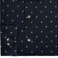 Camisa social masculina Bar III Slim Fit com estampa floral elástica, preta, tamanho 17 1/2