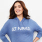 Moletom com capuz para amamentação, maternidade, feminino, Get Pumped, acesso lateral, vermelho, tamanho P