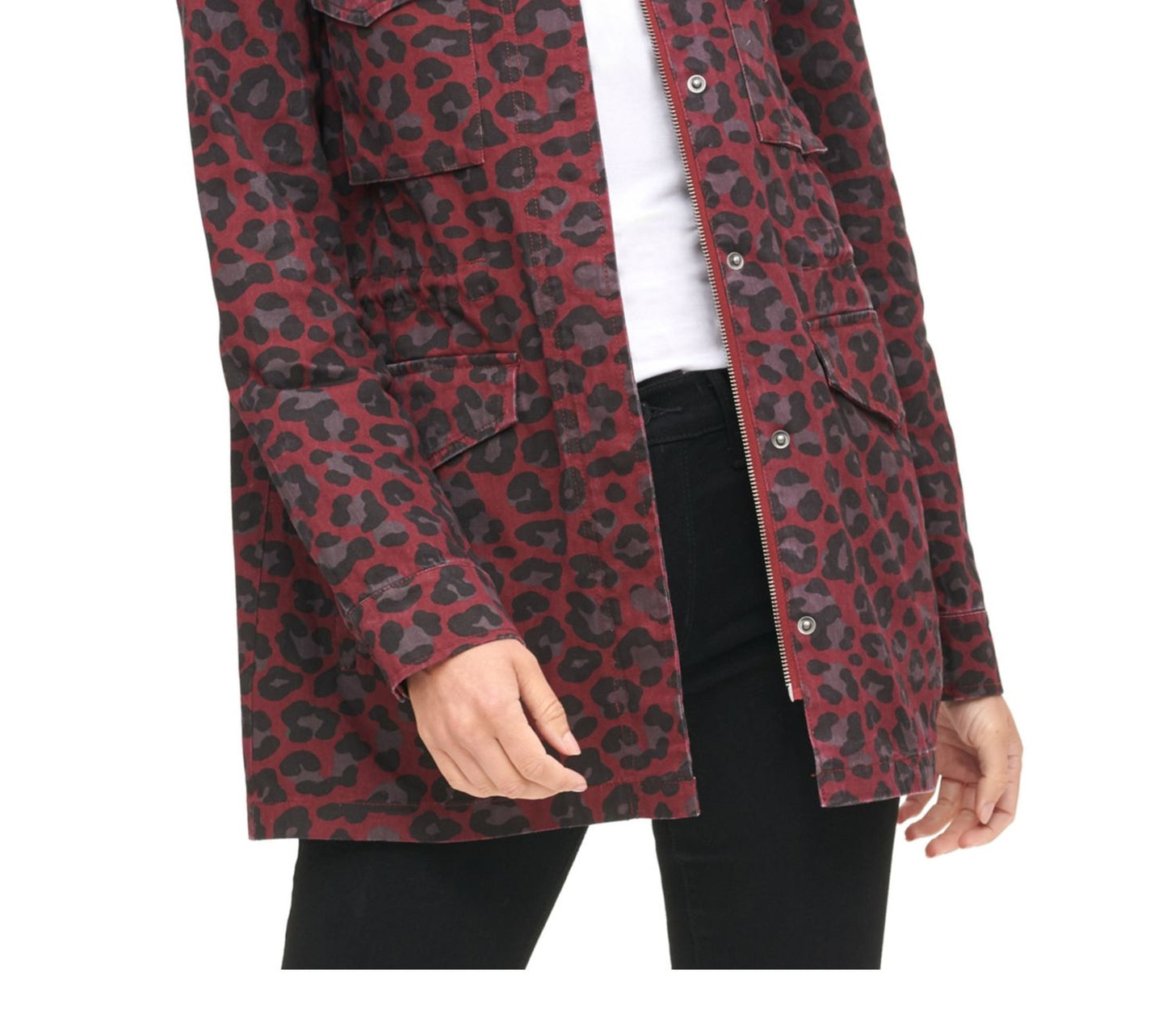 Jaqueta Levi's Feminina Estampa Leopardo Roxa Tamanho Médio