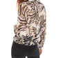 Blusa transparente com estampa animal feminina Bar III, rosa, tamanho pequeno