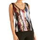 Rachel Roy Veda Top de lantejoulas feminino rosa tamanho extragrande