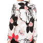 Blusa feminina Alfani estampada com sobrepeliz, branca, tamanho X-Large