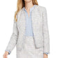 Jaqueta Calvin Klein Feminina de Tweed com Frente Aberta Verde Tamanho 8