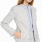 Jaqueta Calvin Klein Feminina de Tweed com Frente Aberta Verde Tamanho 8