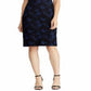 Vestido de renda floral feminino Ralph Lauren, azul, tamanho 6