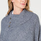 Poncho envelope feminino Karen Scott azul tamanho P/M