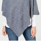 Poncho envelope feminino Karen Scott azul tamanho P/M