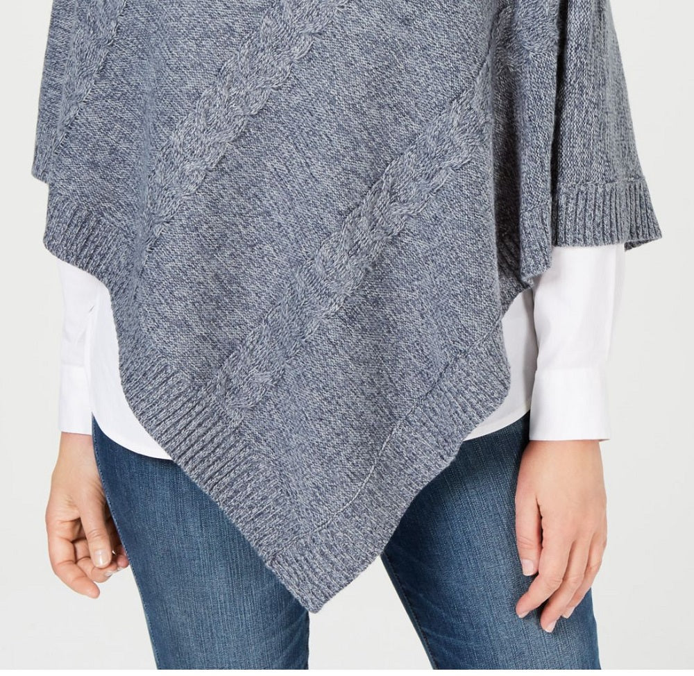 Poncho envelope feminino Karen Scott azul tamanho P/M