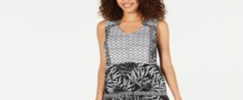 Vestido feminino estampado estilo camponês preto e branco tamanho M