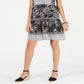 Vestido feminino estampado estilo camponês preto e branco tamanho M