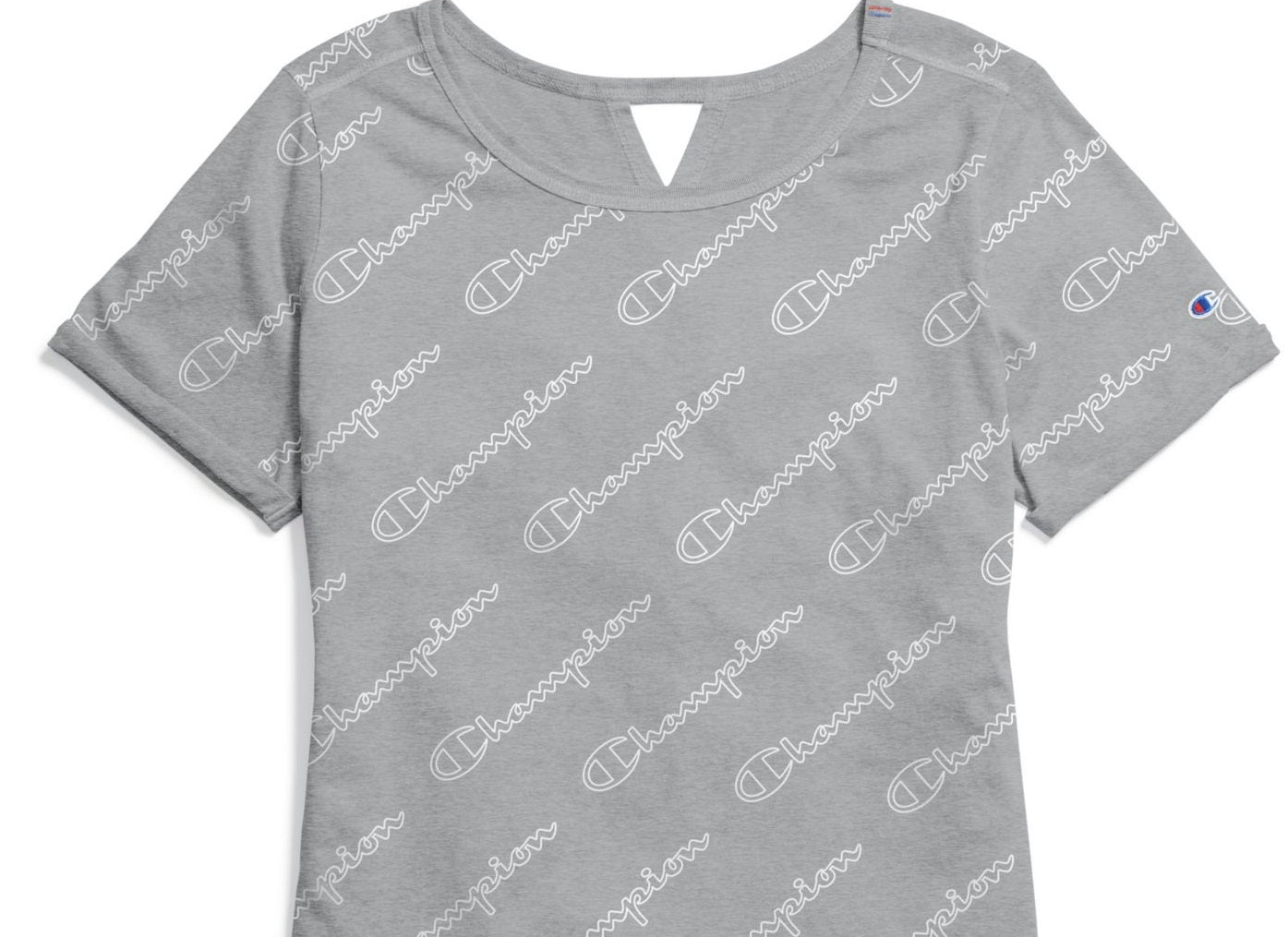 Camiseta Champion Athletics Heritage Feminina Cinza X-Grande